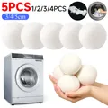 1-5PCS Wool Dryer Balls Fabric Virgin Reusable Softener Laundry 3/4/5cm Dry Kit Ball Practical Home