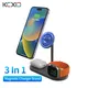 KUXIU 3 in 1 Magnetic Wireless Chargers Stand For iPhone 13 14/Airpods Watch/iWatch Headset Aluminum