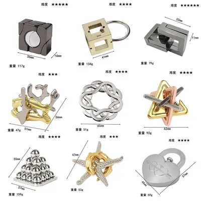 Giocattoli di sblocco in metallo legato Rompicapo Puzzle in metallo Giocattoli Bambini Regalo