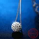 Shiny Full Genuine Austrian Crystals Ball Rhinestone Pendant Necklace 2019 Trendy 925 Sterling