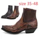 2024 Men's Western Cowboy Boots For Men Women Leather Ankle Boots Man Retro Embroidery Design