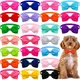 Fashion Cute Small Dog Bowtie Bulk Solid Bow Ties Collar For Dogs Cats Summer Pet Dog Bows Small Dog