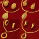 XUHUANG Dubai 24K Gold Color Copper Jewelry Set For Women Indian Two Piece Jewelry Round Geometry