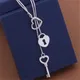 Promotional High quality 925 Silver Color Jewelry Exquisite Fashion Women Classic Necklace Key