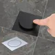10X10 CM Scarichi A Pavimento Nero/Cromo Ottone Doccia Scarico A Pavimento Bagno Deodorante Scarico A Pavimento Quadrato Filtro Copertura Griglia di Rifiuti