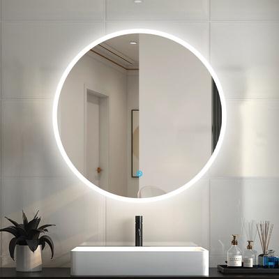Led Spiegel Badspiegel mit Beleuchtung Badezimmer Rund Spiegel Kaltweiß 6000k Wandspiegel mit Image