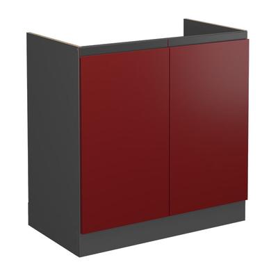 Spülenunterschrank R-Line, Rot, 80 cm J-Shape, ohne Arbeitsplatte Vicco Image