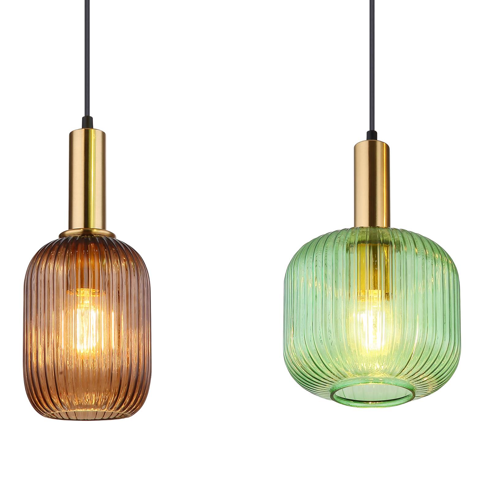 Globo Glas Hängelampe Normy, dimmbar, Multicolour, für Wohn- / Esszimmer, Glas, Pendelleuchte