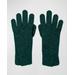 Green Split Cuff Cashmere Gloves
