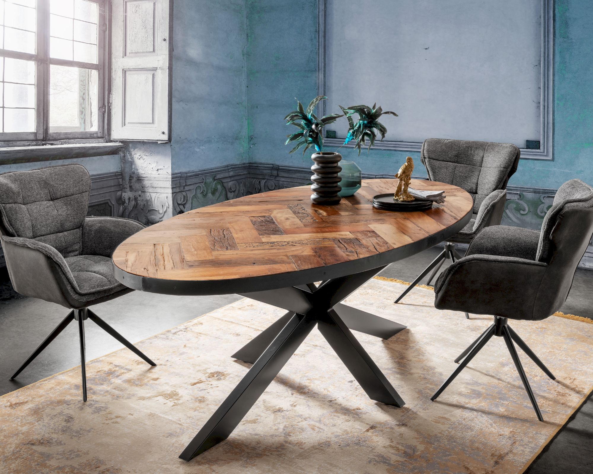 die Faktorei »Oldwood« Esstisch oval 210x105 cm