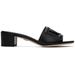 Dolce&gabbana Black Calfskin Dg Logo Heeled Sandals
