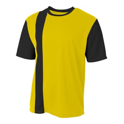 A4 NB3016 Athletic Youth Legend Soccer Jersey T-Shirt in Gold Black size 2XS | Polyester A4NB3016