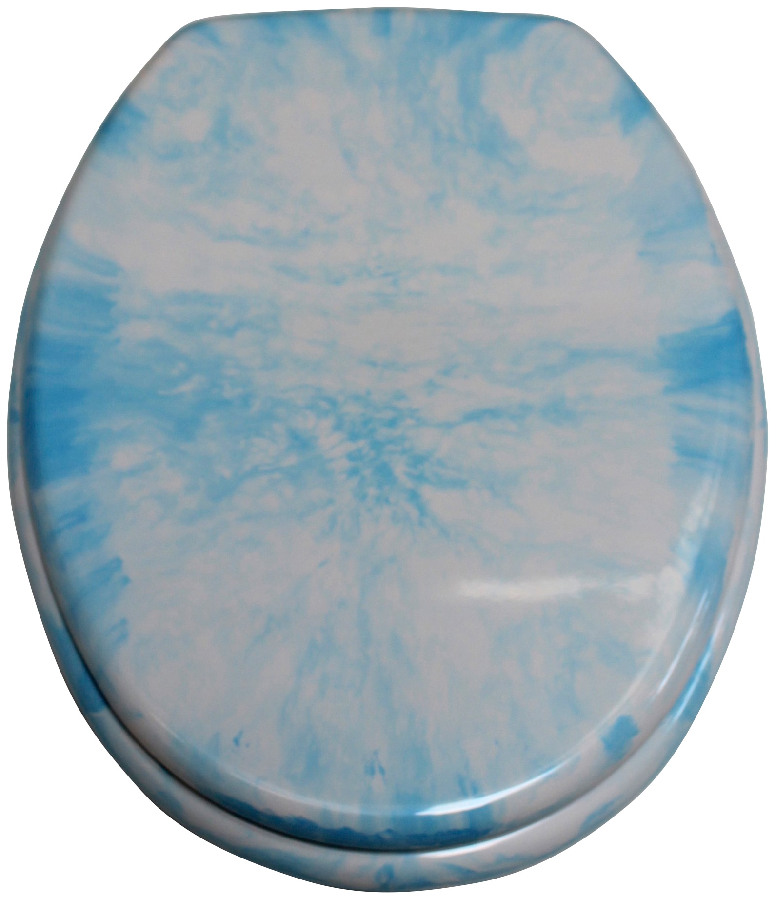 WC-Sitz ADOB "Marmor", blau, WC-Sitze, extrem stabil mit Edelstahlscharnieren