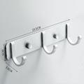 Wall Mounted Towel Bar No Punching Space Aluminum Clothes Hook Bathroom Bathroom Clothes Hook Door Back Hook Clothes Hanger Kitchen Strong Adhesive Hook