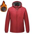 Herren Softshelljacke für Wanderer Wasserdichte Wanderjacke Regenjacke Vlies Draussen warm Fleece-Futter Atmungsaktiv Schnelltrocknend Oberbekleidung Jacke Regenmantel Schwarz Rote Himmelblau