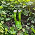 Handcrafted Mutated Snail Resin Figurine with Elongated Stems Unique Cartoon Spy-Themed Courtyard Garden Decor Eye-Catching Sculpture for Outdoor Spaces