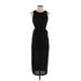 LA Hearts Casual Dress - Midi High Neck Sleeveless: Black Print Dresses - Women's Size X-Small