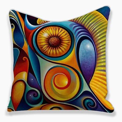 Geometrischer Kissenbezug, 1 Stück, doppelseitig bedruckter Kissenbezug, abstraktes Sofa, Schlafzimmer, weicher dekorativer Kissenbezug für Schlafzimmer, Wohnzimmer, Sofa, Couch, Stuhl, hervorragende