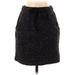 Ann Taylor LOFT Casual Skirt: Black Tweed Bottoms - Women's Size 2X-Small Petite