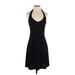 Banana Republic Casual Dress - A-Line Halter Sleeveless: Black Solid Dresses - Women's Size 2