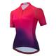 21grams Damen-Radtrikot Kurzarm-Radtrikot Sommer-Fahrradbekleidung mit Taschen MTB Feuchtigkeitstransport reflektierende Streifen schwarz/rosa