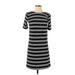 Gap Casual Dress - Shift: Gray Stripes Dresses - Women's Size X-Small