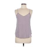Wrap Sleeveless Silk Top Purple Halter Tops - Women's Size 6