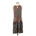 Isle By Melis Kozan Casual Dress - DropWaist: Brown Graphic Dresses - Women's Size Small