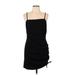 Zara Casual Dress - Sheath Square Sleeveless: Black Print Dresses - Women's Size Large