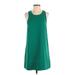 Leith Casual Dress - Mini Scoop Neck Sleeveless: Green Print Dresses - Women's Size Small