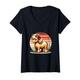 Damen Shetland Pony Liebhaber Pferd Shetland Pony T-Shirt mit V-Ausschnitt