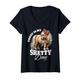 Damen Shetland Pony Liebhaber Shetty Shetland Pony T-Shirt mit V-Ausschnitt