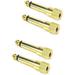 3.5mm to 1/4 Mono Adapter 3.5mm (1/8 Inch) Stereo Female to 6.35mm (1/4 Inch) TS Male Plug Metal Gold Plated Audio Adaptor Audio Connector - 4 Pack