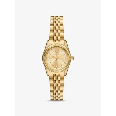 Lexington Three-hand Gold-tone Stainless Steel Watch - Metallic - Michael Kors Watches