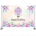 Hot Air Balloon Backdrop Adventure Theme Baby Shower Birthday Party Watercolor Flower Backdrop for Photoshoot Props