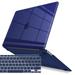 IBENZER New 2022 2021 MacBook Air 13 inch Case M1 A2337 A2179 A1932 Plastic Hard Shell Case with Keyboard Cover for Apple Mac Air 13 with Touch ID (2018-2022) Crystal Navy Blue W-AT13-CYNV+1