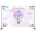 Hot Air Balloon Backdrop Adventure Baby Shower Birthday Party Decoration Watercolor Flower Backdrop Photoshoot Props