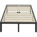 Popular California King Bed Frame 14 inches Tall 3 Inches Wide Wood Slats with 3500 Pounds Support for Foam Mattress No Box Spring Needed Underbed Storage Space Easy Assembly Noise Fre