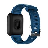 Smart Wristband 116plus USB Smart Wristband Blood Oxygen Sleep Monitor Daily Fitness Alarm Smart Band Bracelet Call Information Synchronization (Blue)