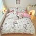 Kawaii Bed Accessories Cinnamoroll Purin Dog Pochacco Anime Cotton Soft Bedding Four-Piece Set Cute Sweet Creative Girls Gifts