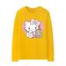 Sanrios Kuromi Cartoon Melody Cinnamoroll Kitty Pochacco T-Shirt Long Sleeve Animation Surrounding Pompom Purin Autumn Clothes