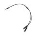 1 To 2 3.5mm Mobile Phone Headset Microphone Audio Extension Cable(Black)