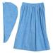 Women s Bath and Hair Towel Drying Hair Towel with Fastening Quick Drying Microfibre Soft Spa Bath Body Wrap Set (light blue)