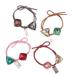 Bow Tie Beaded Pearl Baby Girl Hair Accessories Jewelry Bracelets Kids Rope 4 Pcs