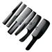 6 Pcs Barber Combs Professional Complete Set Flat Top Taper Styling Fade Inch Mark Top Clipper Comb Black Combs High Quality Hair Brush Salon Barber Stylist Style Short Hair Long Thick