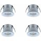 Lot de 4 mini spots LED encastrables, 3 W, blanc chaud Blanc