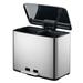 Innovaze 9.5 Gallon Rectangular Step-On Recycling Trash Can w/ Two 4.75 Gallon Compartments in Gray | 18.31 H x 23.03 W x 14.45 D in | Wayfair