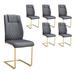 Ivy Bronx Faux Leather Parsons Chair Dining Chair Faux Leather/Wood/Upholstered/Metal in Gray/Yellow | Wayfair B406EB9A5C5842E8B0C40FAB8916BF0A