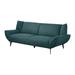 Ivy Bronx Larke 83.1" W Upholstered Sofa in Teal, Metal in Blue | 32.75 H x 83.1 W x 34.9 D in | Wayfair C6F7E862B7FC40B1899B382EED2C6CD4