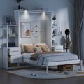 Red Barrel Studio® Lucin Murphy Bed Wood in White | 83.7 H x 79 W x 79.5 D in | Wayfair 2EE0FF42CB81493FB039F2A0862C3F65